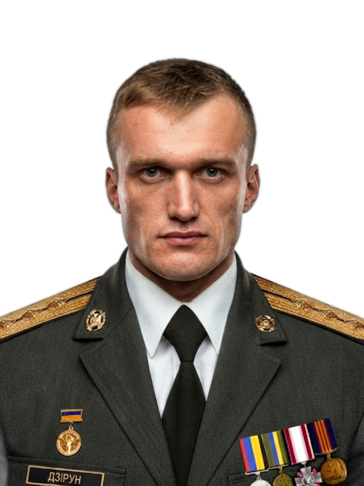 Портрет військового на документ — формат 3:4, білий фон